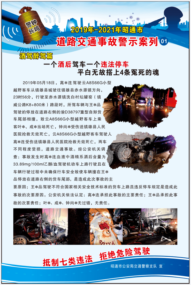 昭通市道路交通事故警示案例酒驾醉驾篇