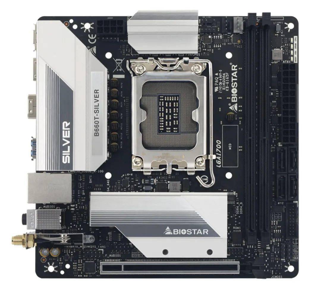 映泰推出b660tsilveritx主板搭载pcie50x16插槽
