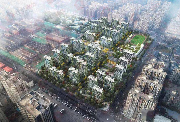 石煤机片区城市更新项目鸟瞰效果图按照二环内做减法的原则,瑞凝府的