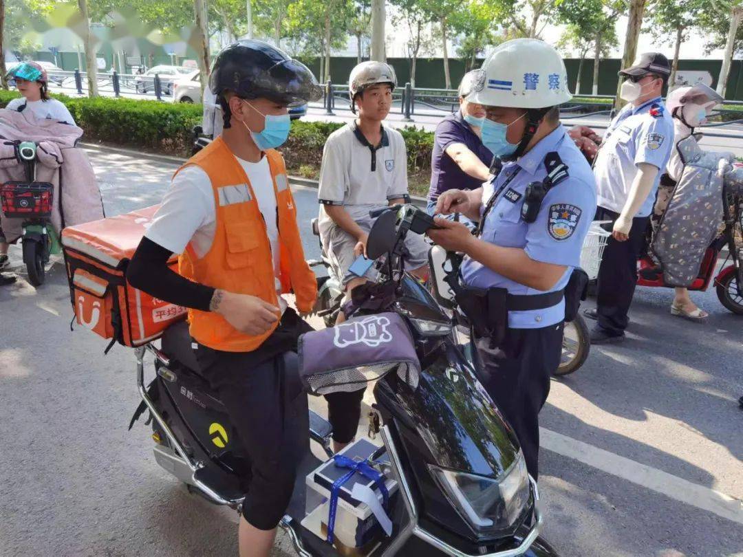 文明創建嚴查嚴處宿遷交警部署開展外賣車輛交通違法專項整治