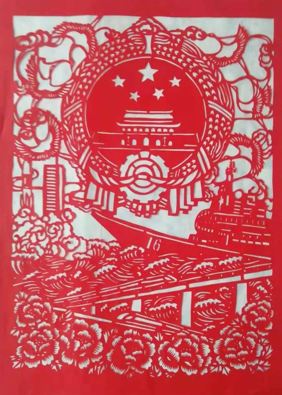 非遗剪纸讴歌党的征程用精美剪纸作品表达对党的庆贺
