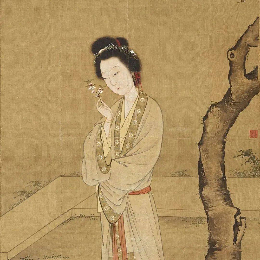 周春芽 桃花 図 純手描き 油画 中国現代絵画 約100×70cm 未表装 古版画