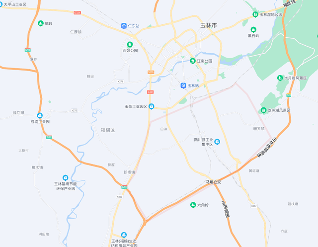 新的玉林经开区总规划面积2822公顷,包括陆川县,福绵区部分区域!