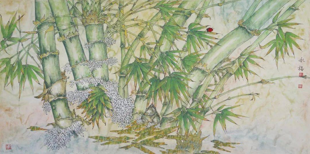 写竹林王永福工笔画作品