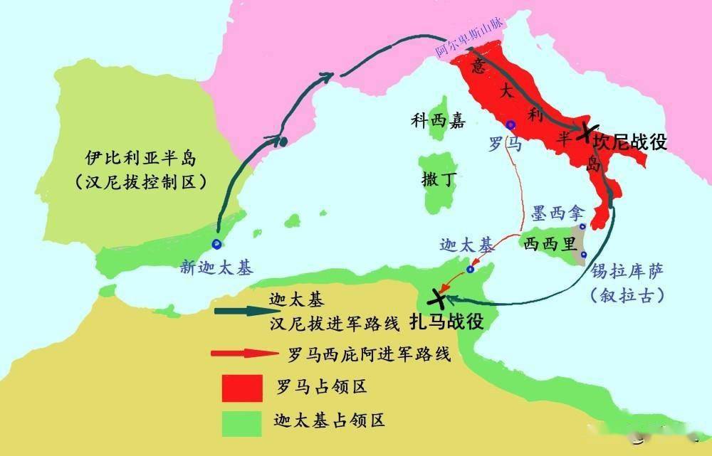 前206年,羅馬在意大利本土與漢尼拔鏖戰之時,分別在海外奪回了西西里