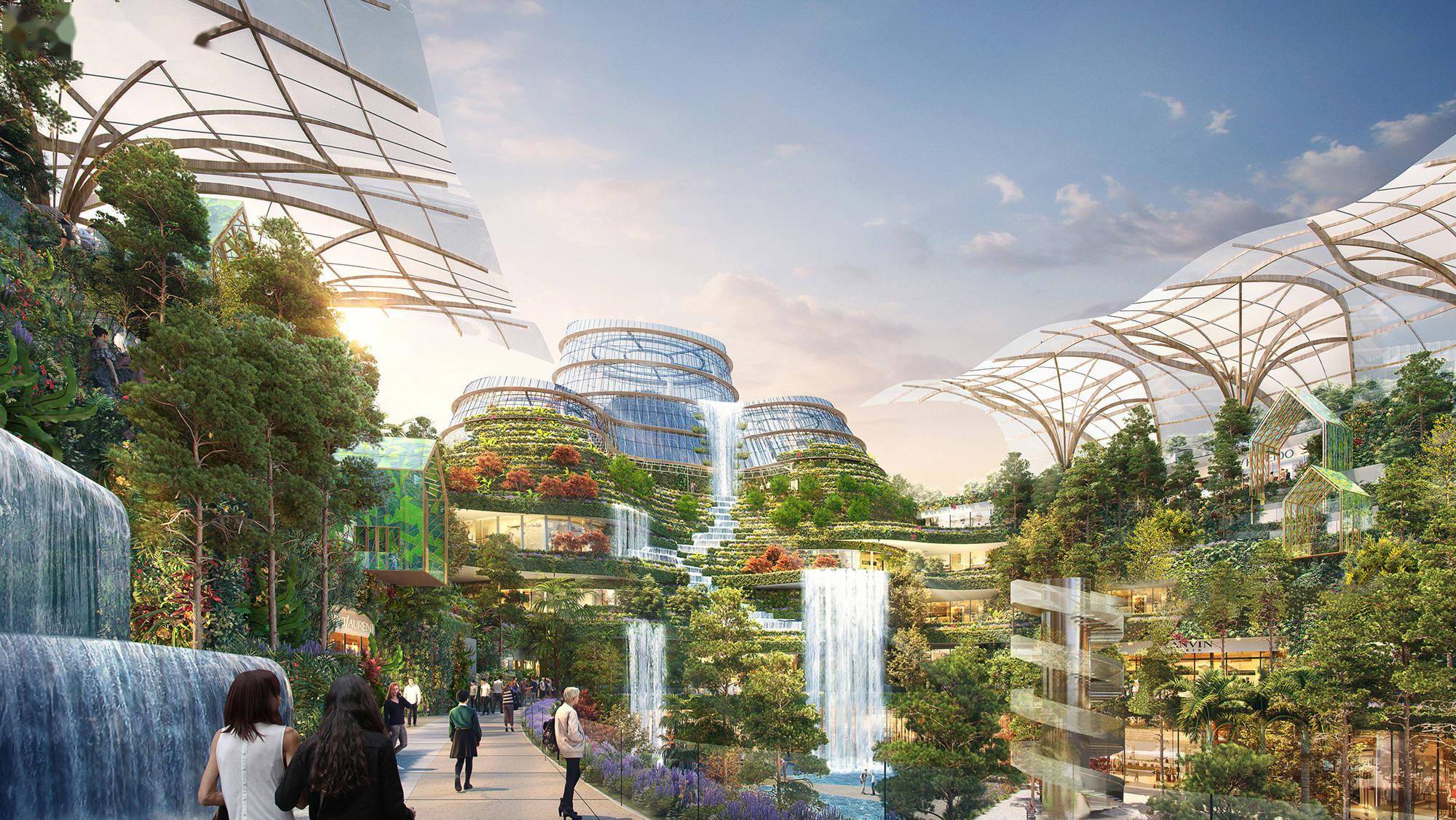 五期文旅商业综合体-城市绿洲效果图 %ua9 lla特色滨水商业街