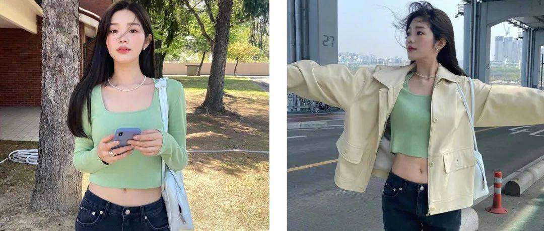 4件上衣+3件下装=照着穿太好看了！时髦到爆！_身材_紧身_上半身