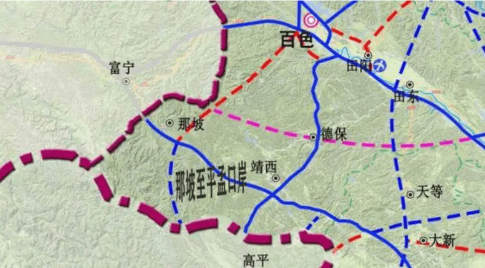 百色—那坡—平孟公路,项目分为百色至那坡段和那坡至平孟段.