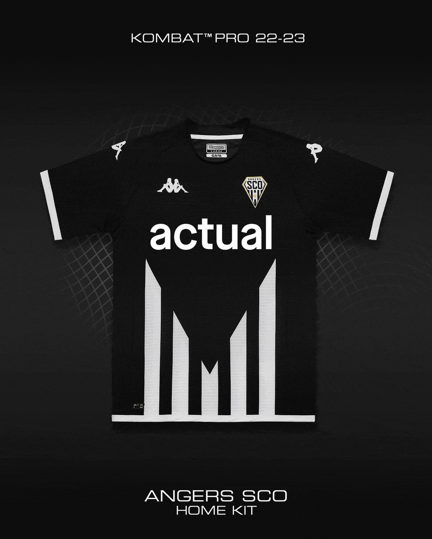 kappa发布昂热2022/23赛季主场球衣_条纹_kombat_传统