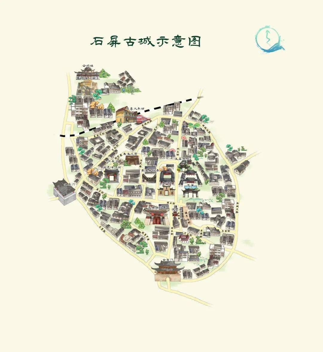 石屏县异龙镇地图图片