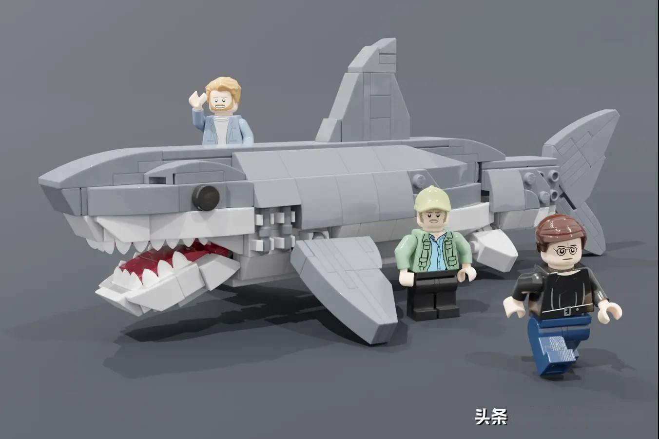影史十大恐怖片之一《大白鲨》,用乐高如何呈现?_布鲁斯_电影_模型