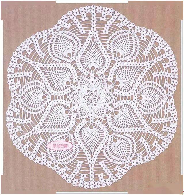 菠萝花钩织的作品 附图解_作品_菠萝