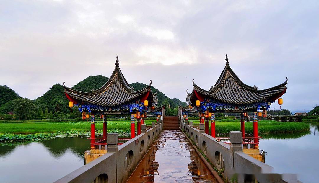 我在云南普者黑情人桥等你