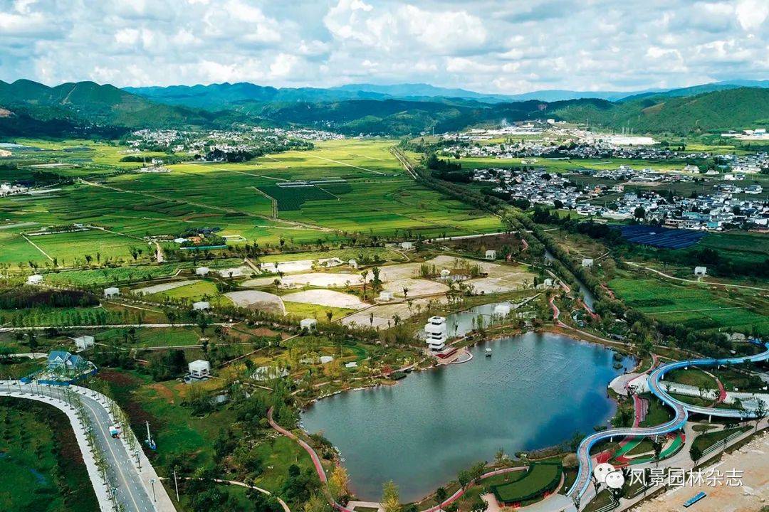 la作品串联城乡的翡翠项链云南保山昌宁县城镇核心区右甸河流域公园