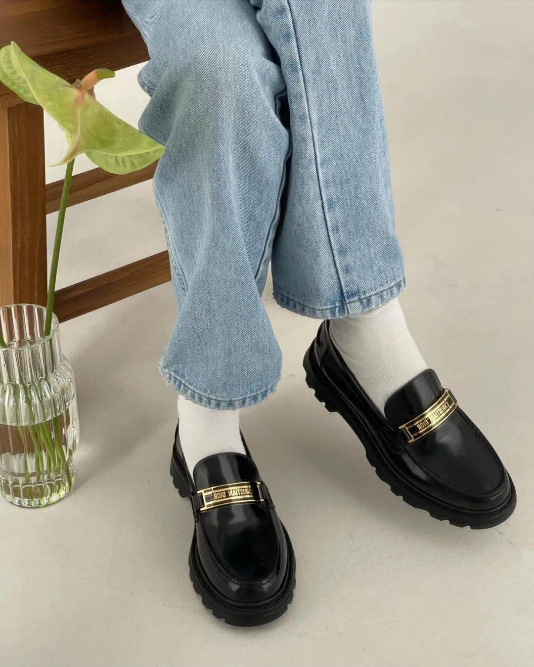 入秋短袜乐福鞋休闲舒适风太好看了