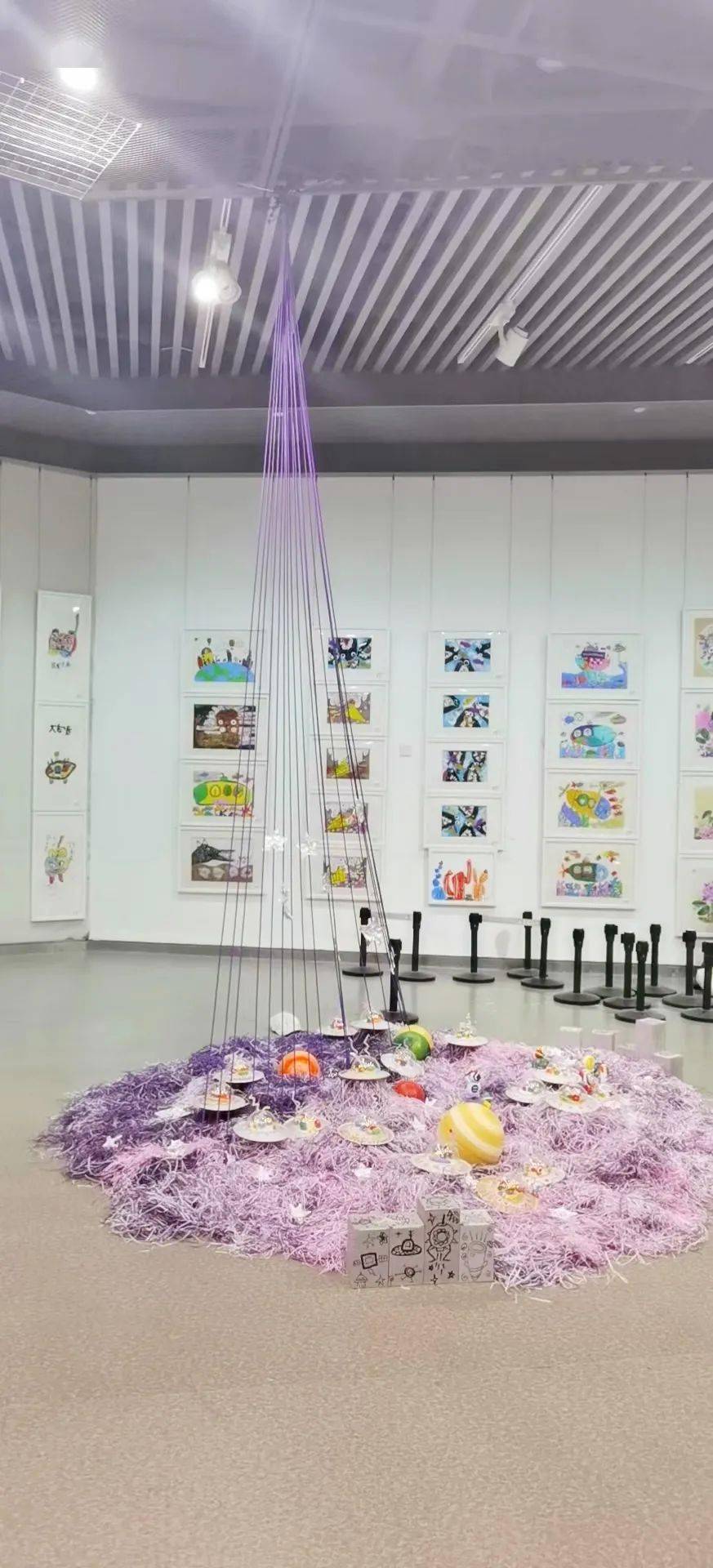 画展倒计时1天布展就绪童心筑梦共绘未来银座幼教第六届大型儿童创意