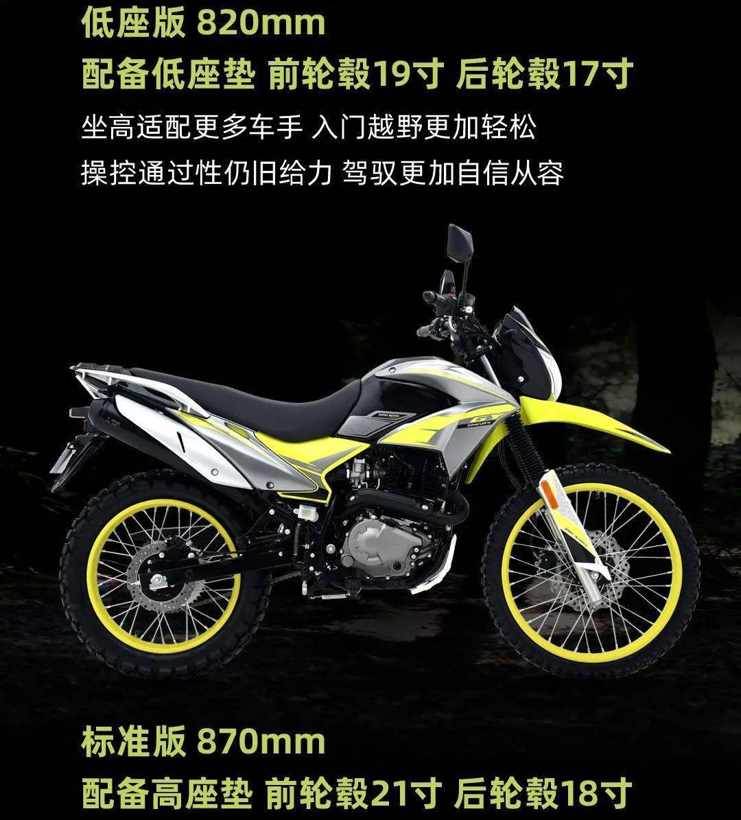 12980元售价不变宗申推出低座版沙漠飞狐增加新配色