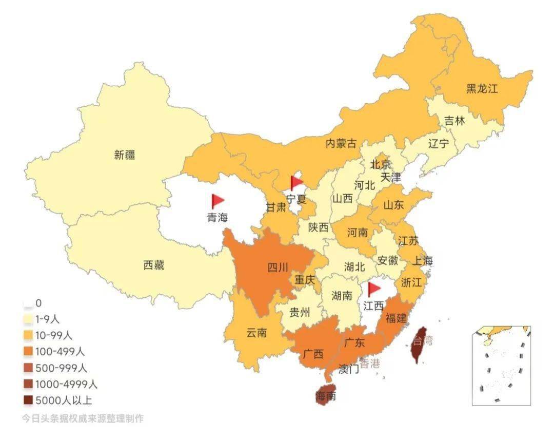 12時 )全國疫情分佈圖31個省(自治區,直轄市)和新疆生產建設兵團報告