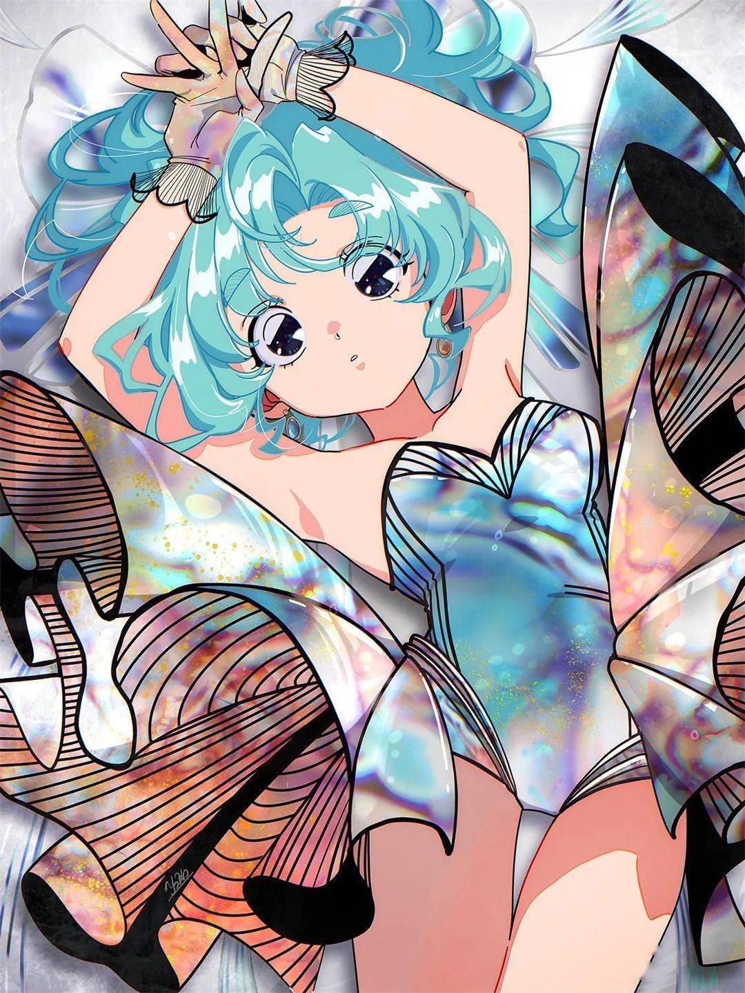 画集收录古早画风真的太爱了太喜欢这种有年代风格的大眼睛了