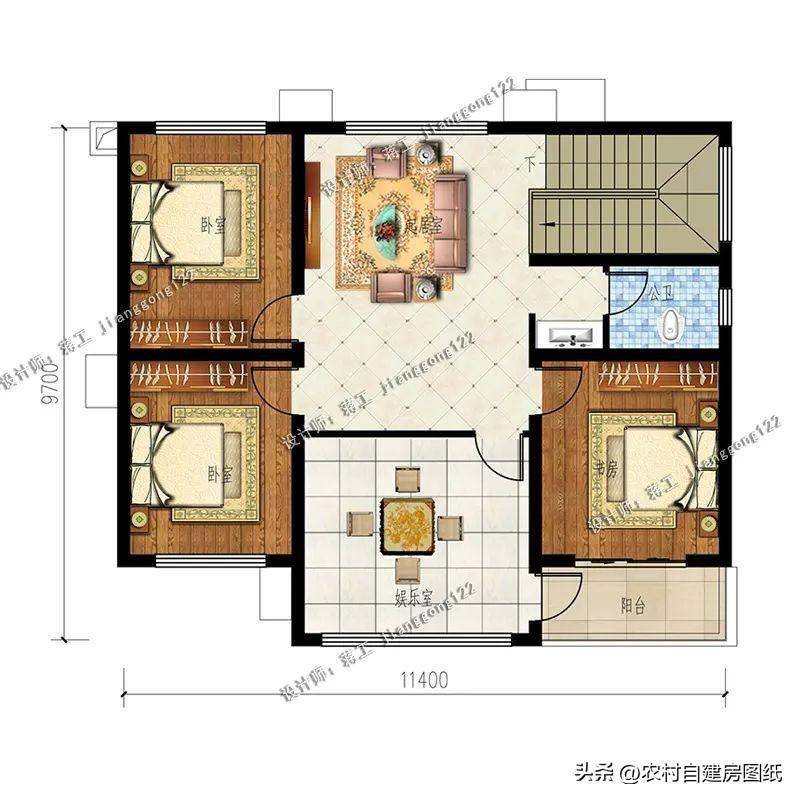 25万你会回农村建房吗4款小户型二层农村别墅110平实用刚刚好
