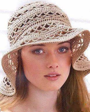 钩织的凉帽 附图解