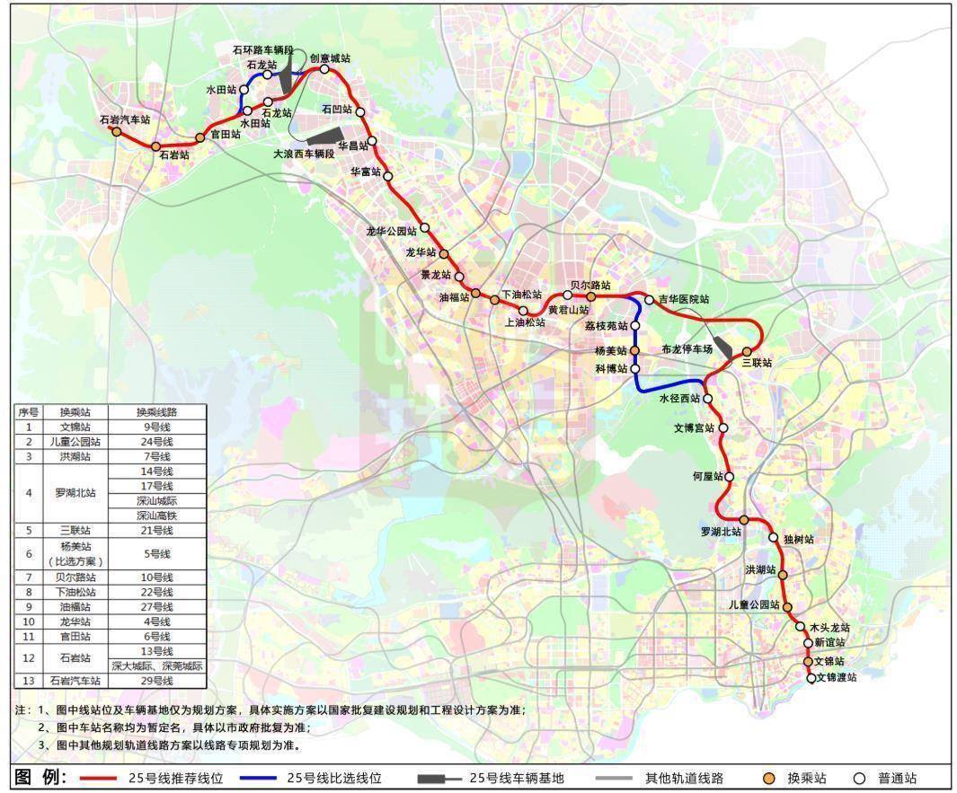 線路沿線聯繫文錦,清水河,坂雪崗科技城,龍華商務中心,大浪時尚創意城