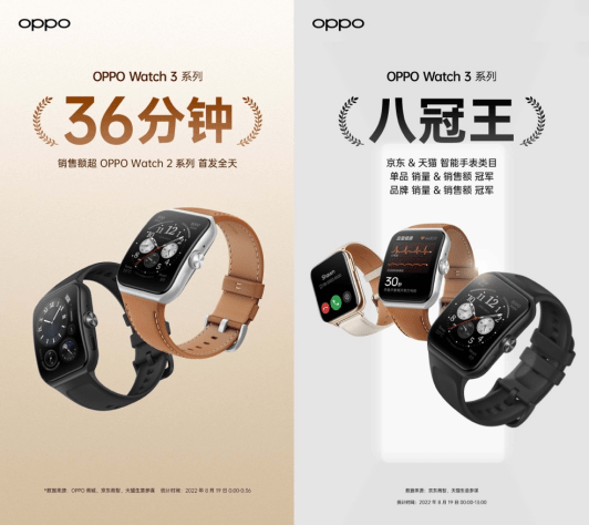 轻松斩获全渠道八冠王！OPPO Watch 3系列今日首销插图