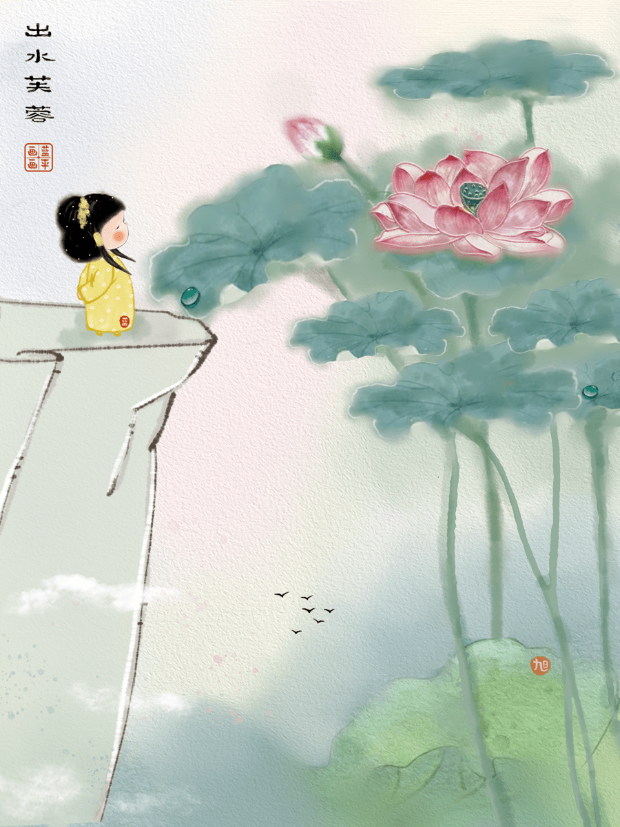 创意国画 | 中国传统十大名花 | 可爱国风_象征_牡丹花_梅花