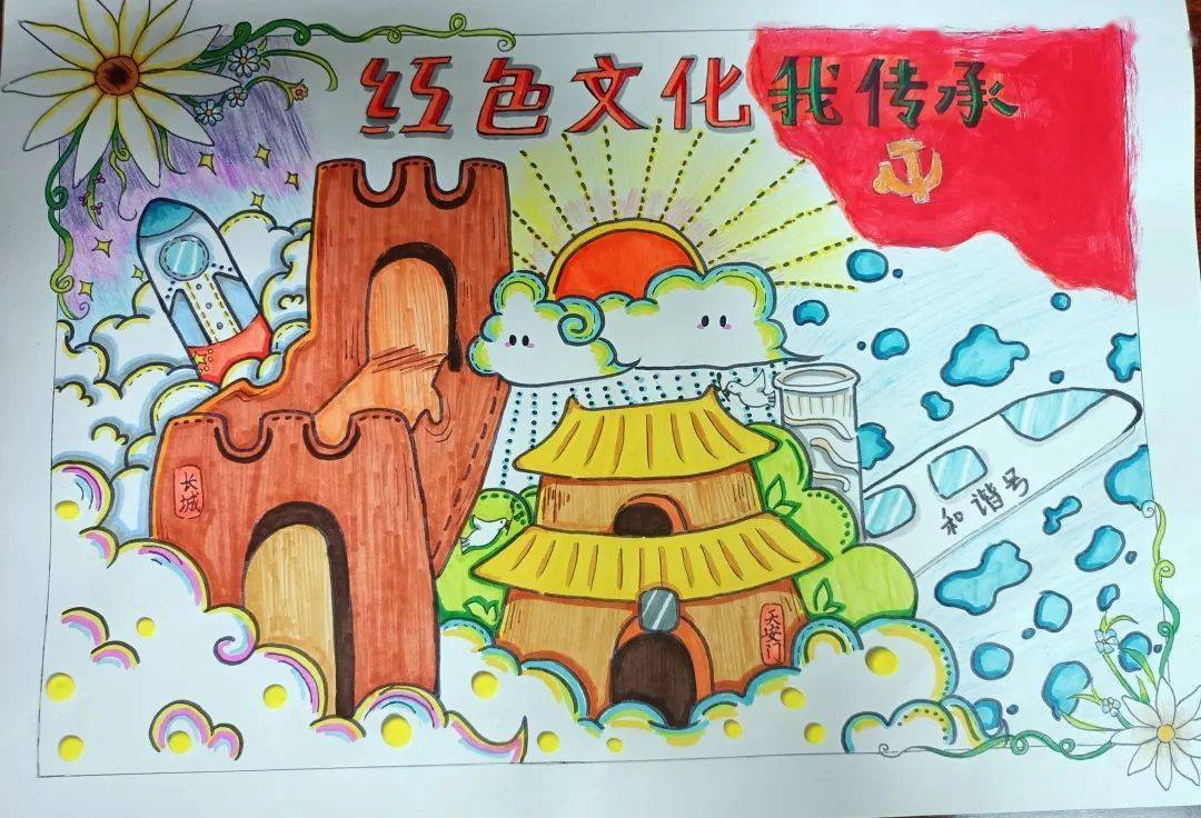 學生在監護人的陪同下線下參觀博物館,參觀紅色展廳,欣賞文物之美,品