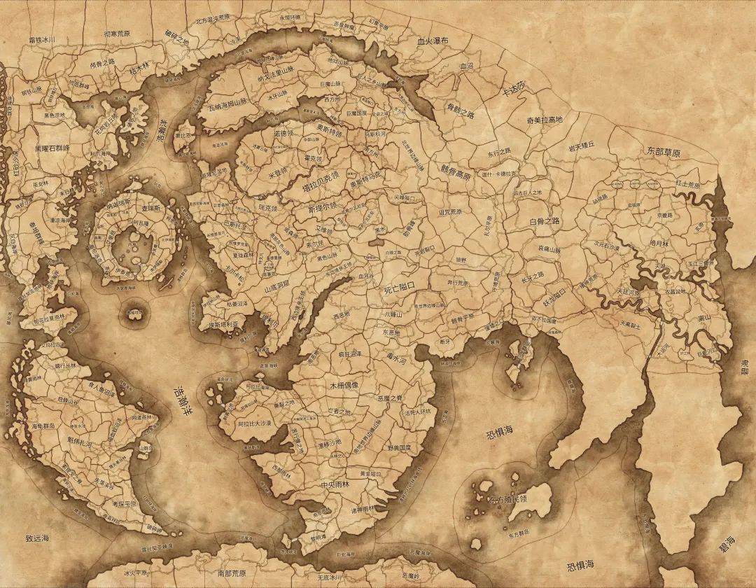 中古战锤详细地图原画图片