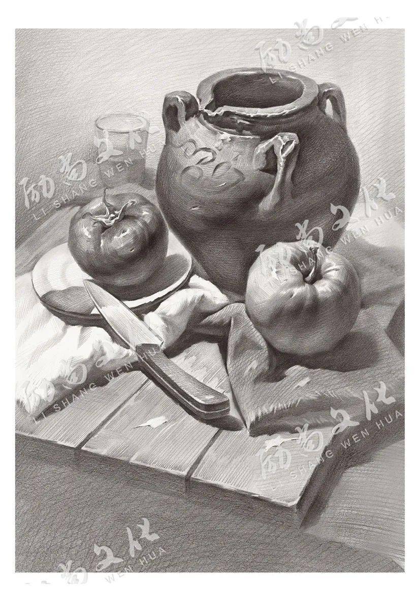 《素描静物组合临摹卡》200克铜版纸,视频教学,美术考级,美术中考