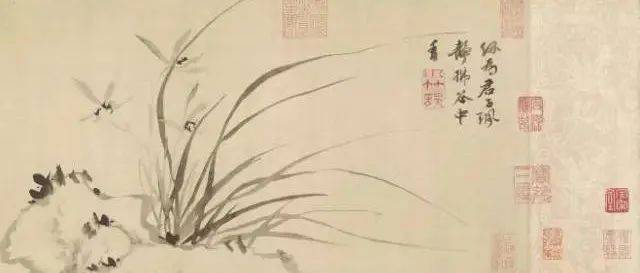 古今画兰高手作品欣赏_纸本_故宫博物院_兰花