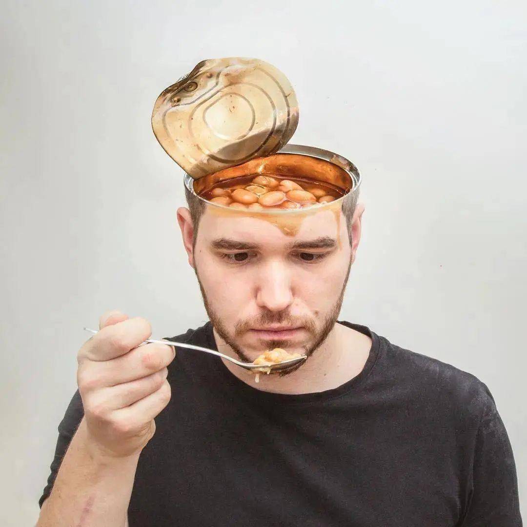 怪不得总饿,原来脑子里都是吃的脑子里都是浆糊.