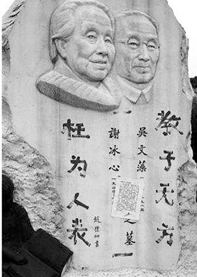 死后墓碑遭人侮辱,刷漆臭骂,至今字迹仍在_冰心_吴山_吴平