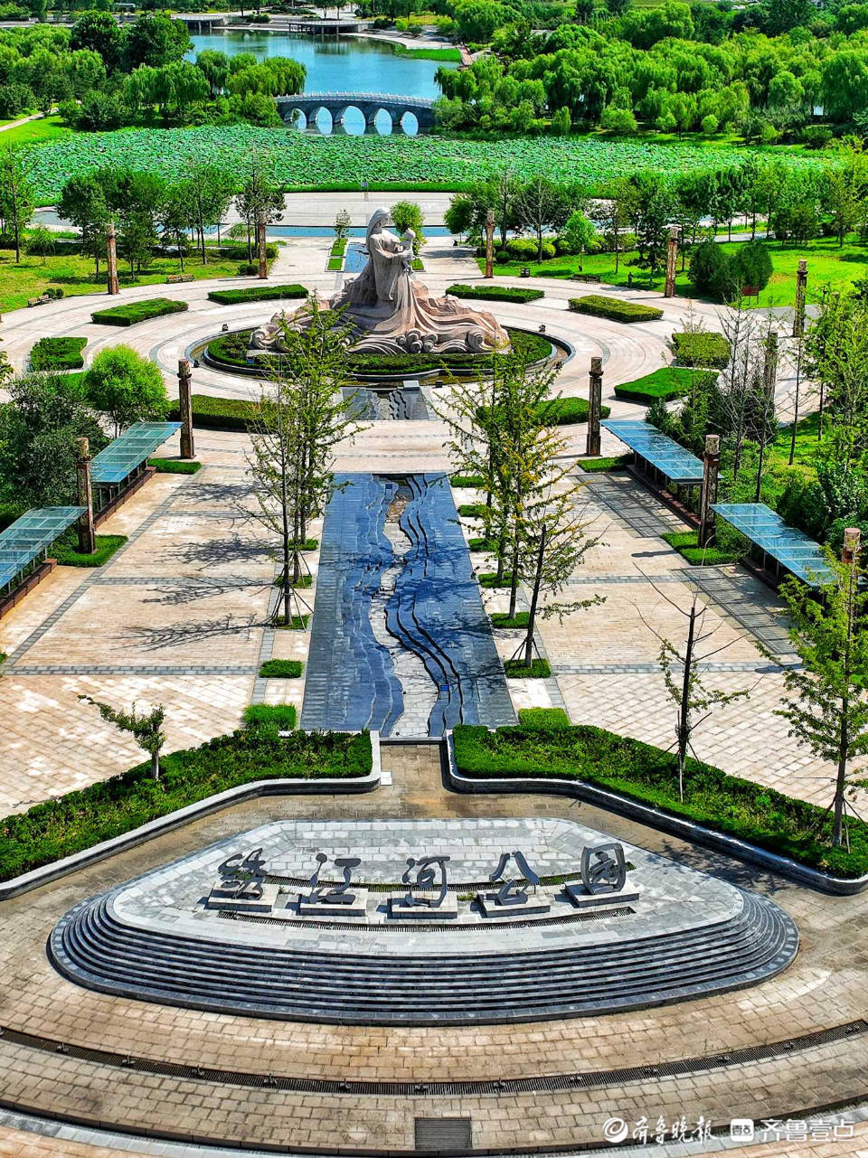 济南章丘绣江河公园风景如画,仿佛置身江南水乡_情报员_齐鲁_荷花