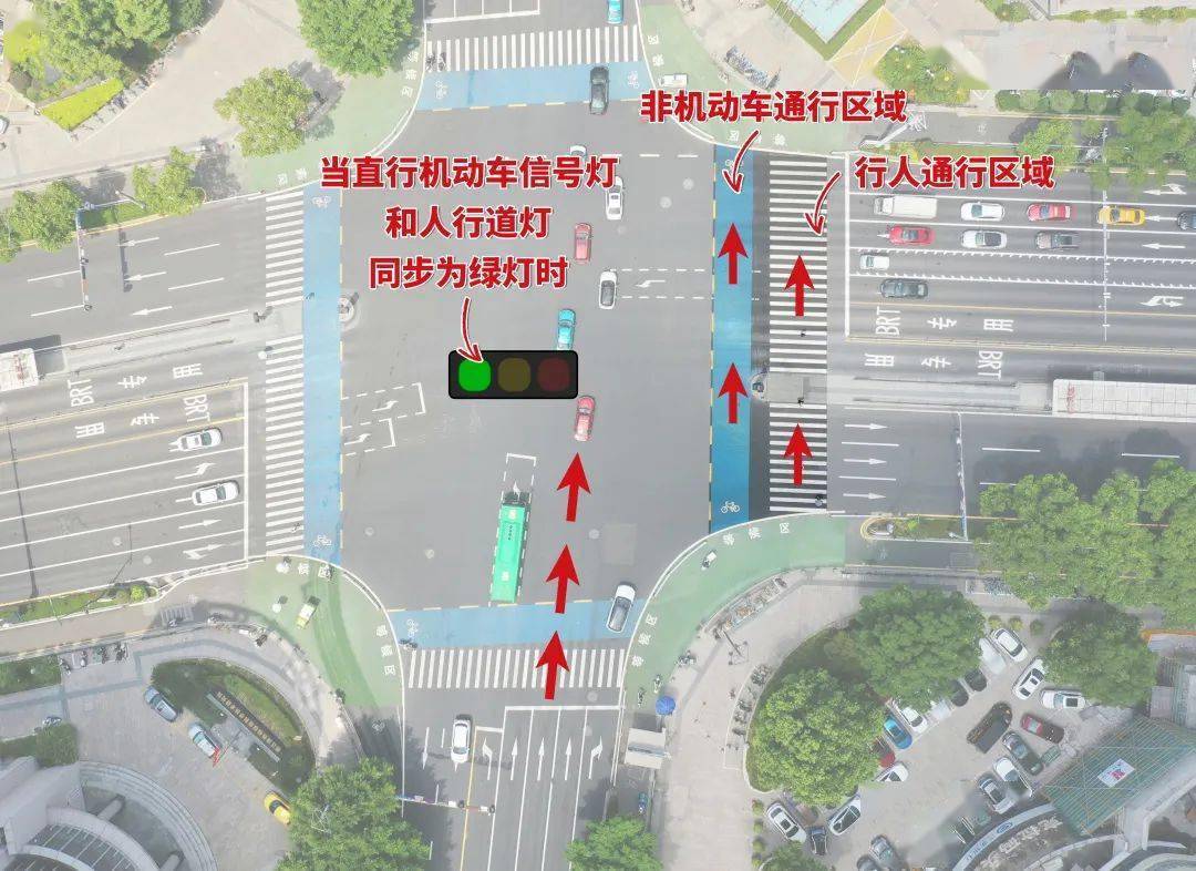 温州市区这些路口升级啦!怎么走,看这里!_非机动车_信号灯_行人