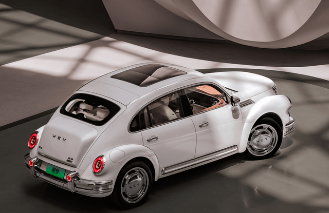 67长城"老爷车"亮相车展,搭载1.5t dht混动系统,比宝马mini颜高