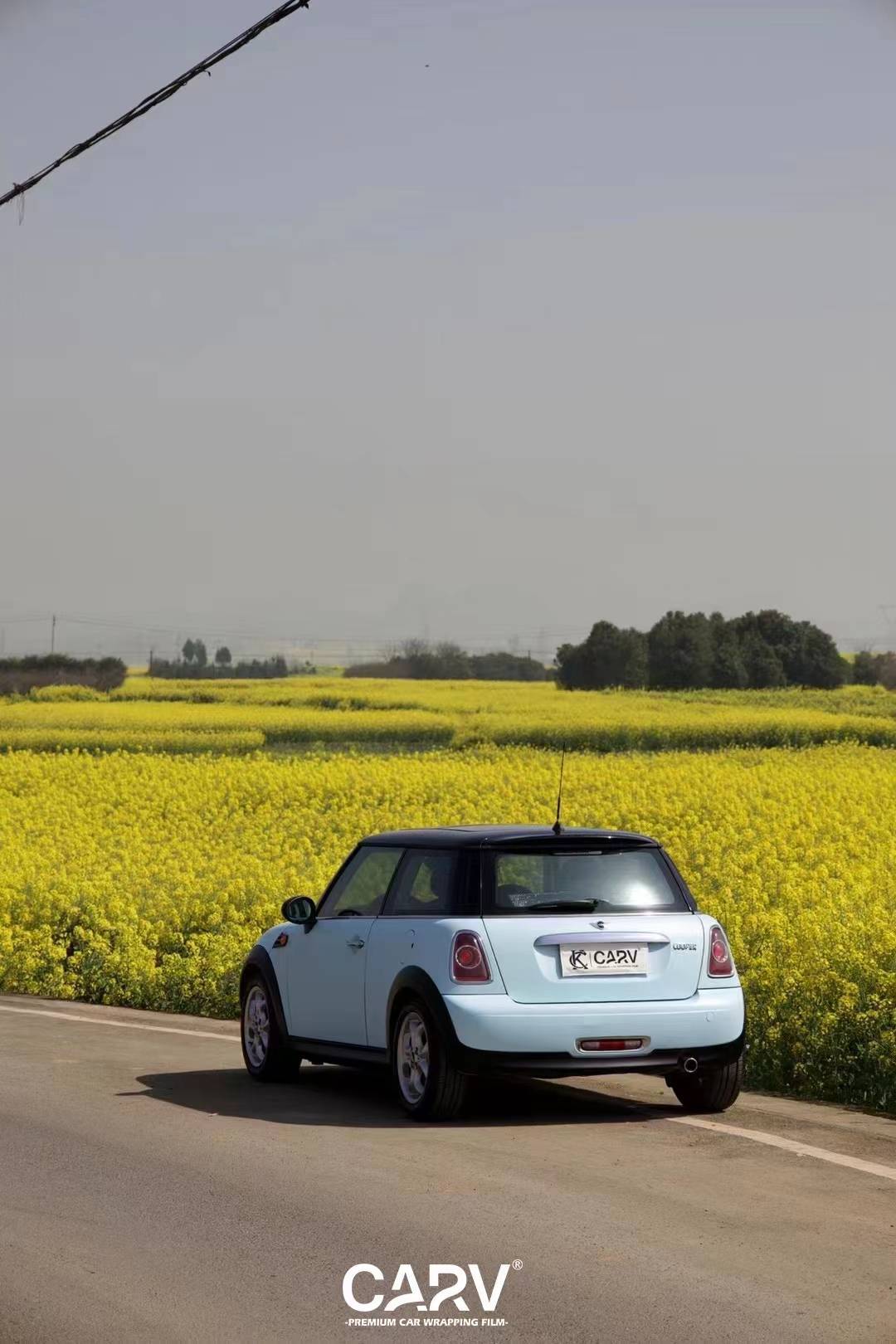 minicooper卡孚改色膜消光穆怀里白,哑光的高级质感