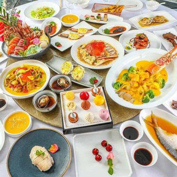 【悦泰环球美食自助餐厅】金茂旗舰店|纵览陆家嘴景观！298元抢单人精选自助！398元抢【店家推荐】单人豪华自助！_菜品_椰汁西米露_拼盘