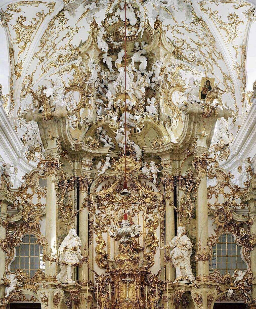 洛可可风格教堂内景他的弟弟多米尼库斯·齐默尔曼,1685年也出生于
