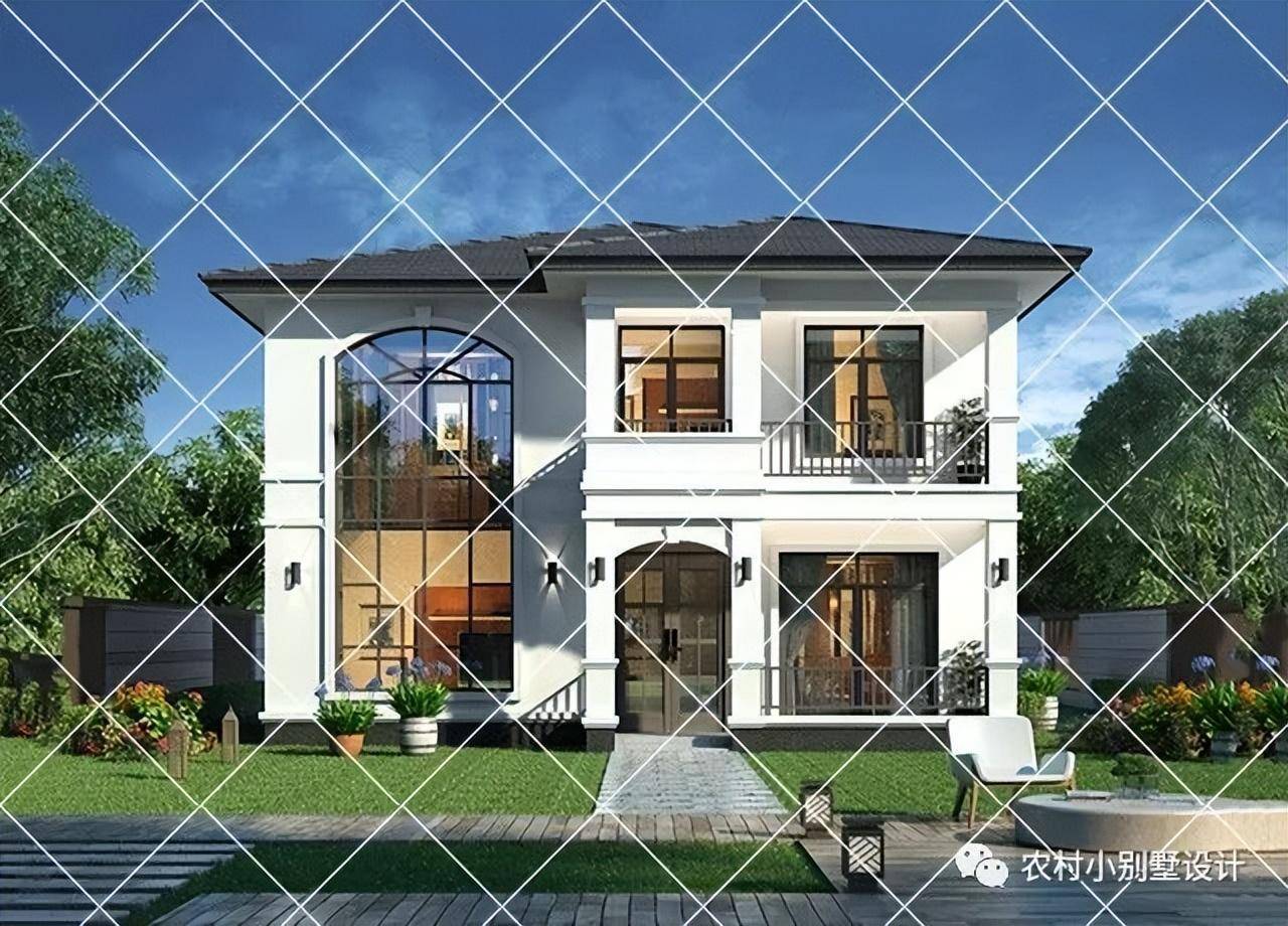 18款二层网红爆款农村别墅,20万左右起建,中秋国庆回家建房吧_图纸