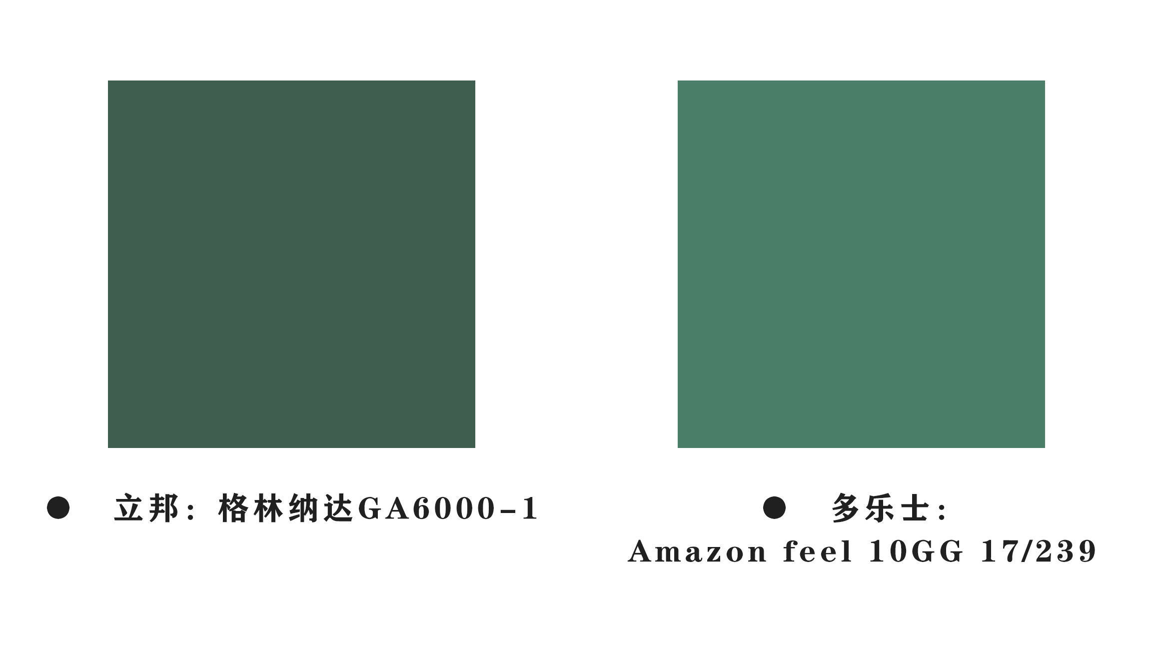 多乐士:amazon feel 10gg 17/239立邦:格林纳达ga6000