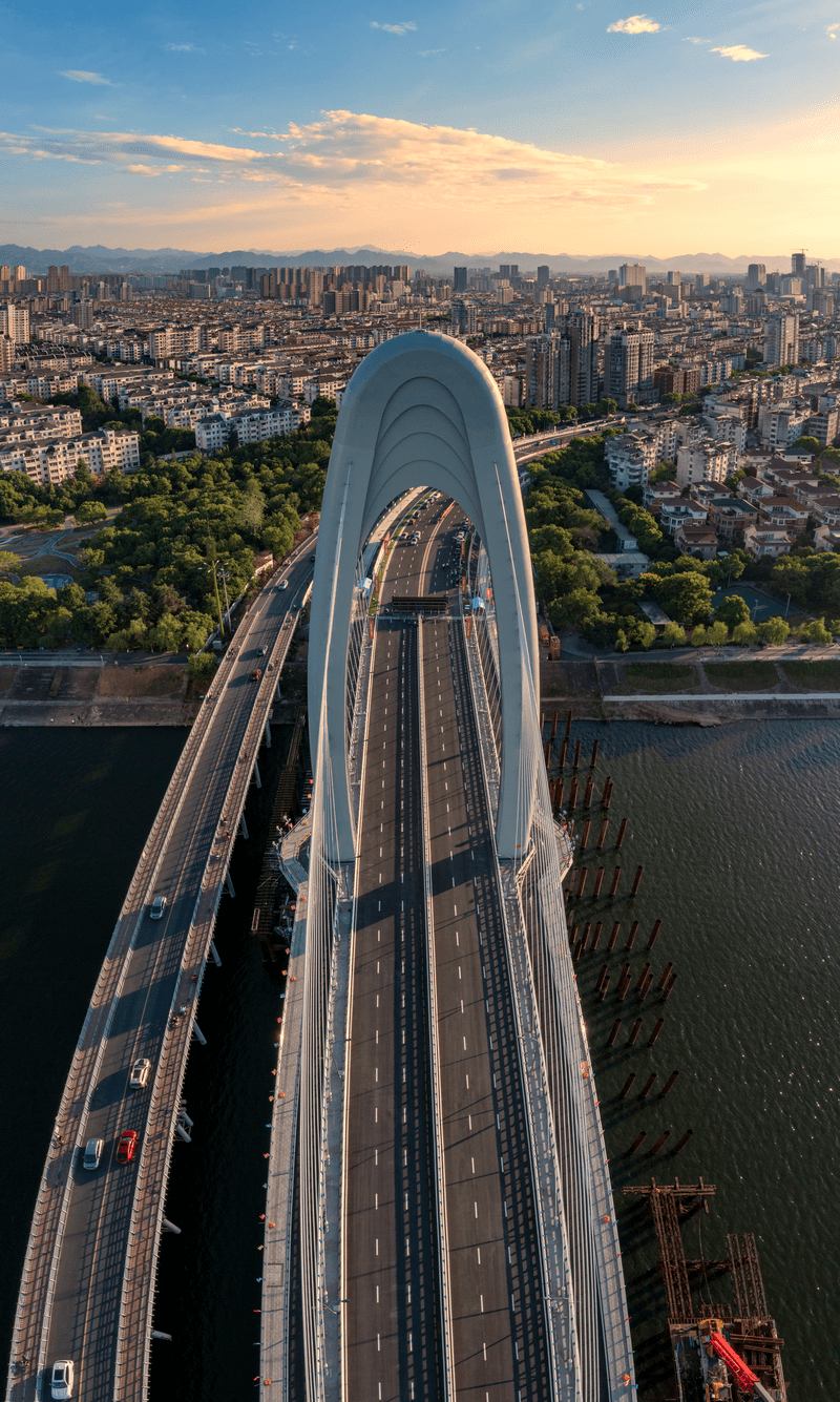 金婺大桥正式通车!30秒带你回看主塔竖转全过程_武义江_工程_金华