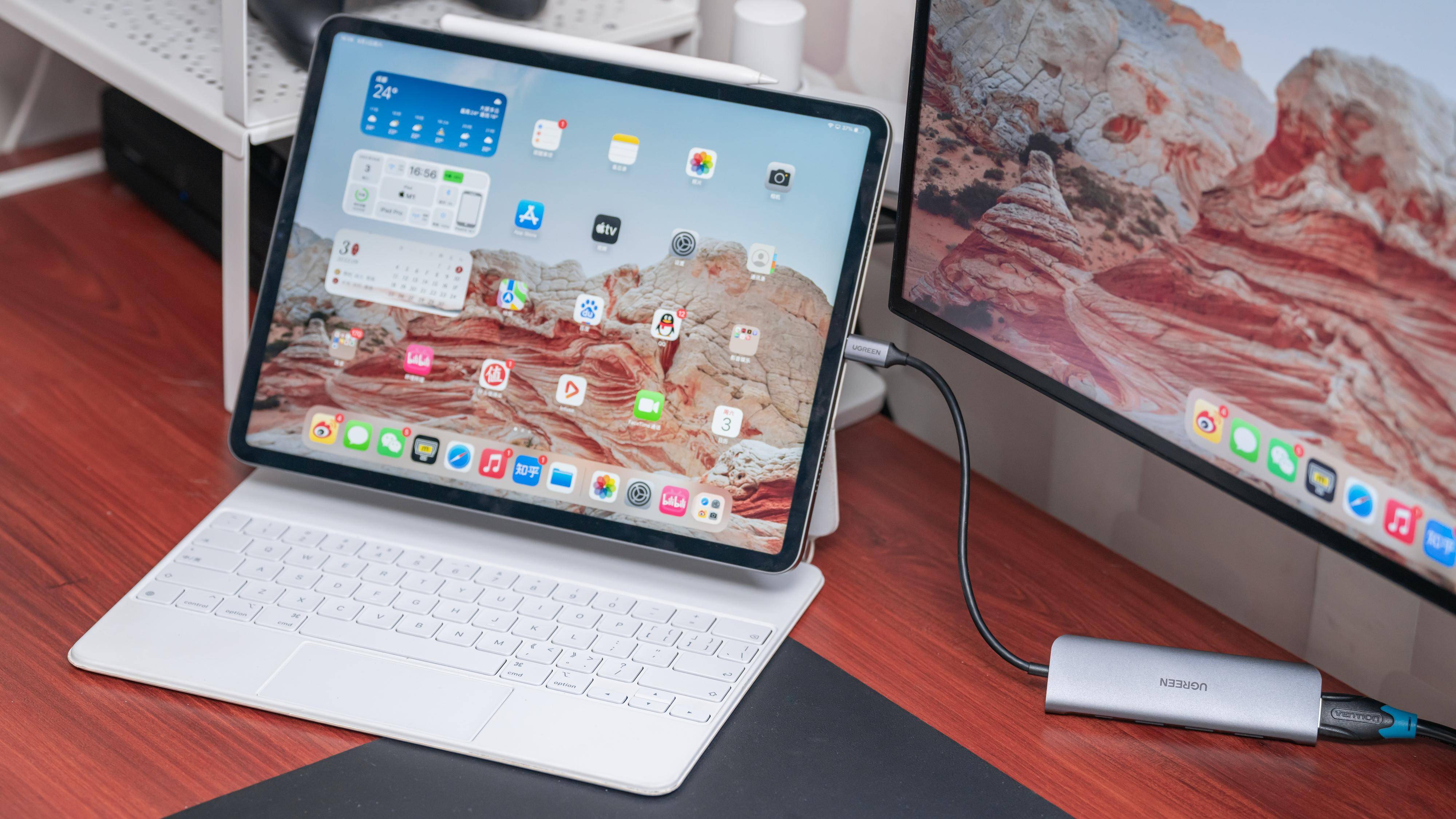 绿联 5 合 1 USB-C 拓展坞 + iPad OS 16 台前调度,竟成了 iPad 办公神器?