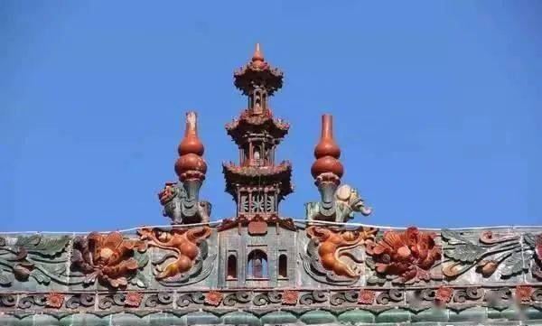 单檐房屋陵川北吉祥寺前殿正脊脊刹 狮驼宝瓶翼城乔泽庙中国古建筑的