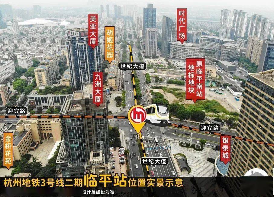 重磅!杭州地铁3号线二期站点位置公布,计划2027年9月开通,临平5站都在这啦!_车站_世纪大道_平城