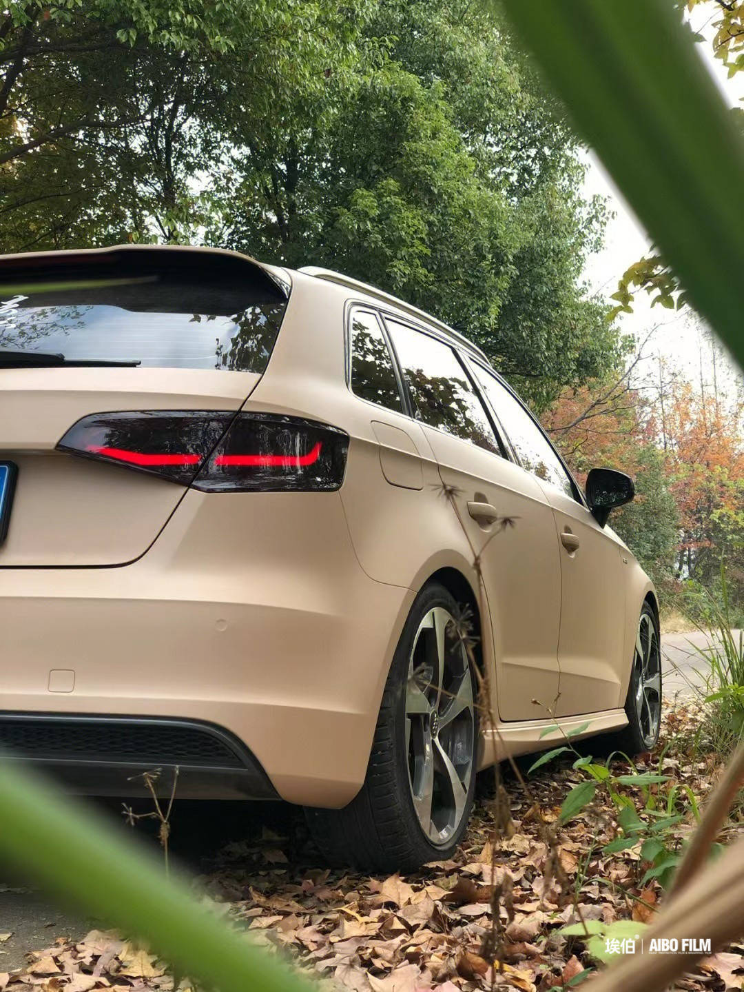 埃伯改色膜pet消光奶咖-奥迪,耐看的奶茶色_奥迪_奶茶