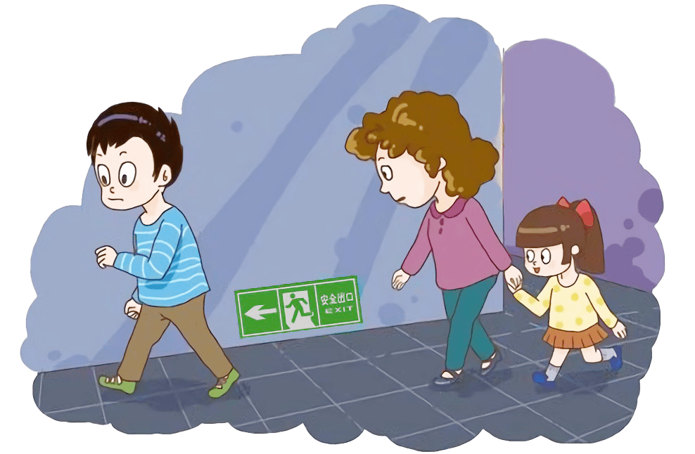 火灾逃生看过来_安全出口_疏散_未成年人