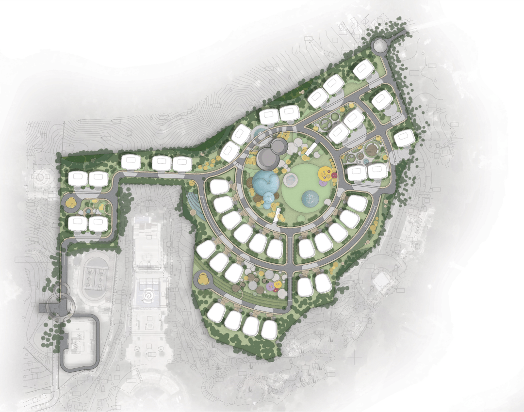 由"圆之精髓"转化为多变空间,广州帝景山庄三期景观方案设计_项目