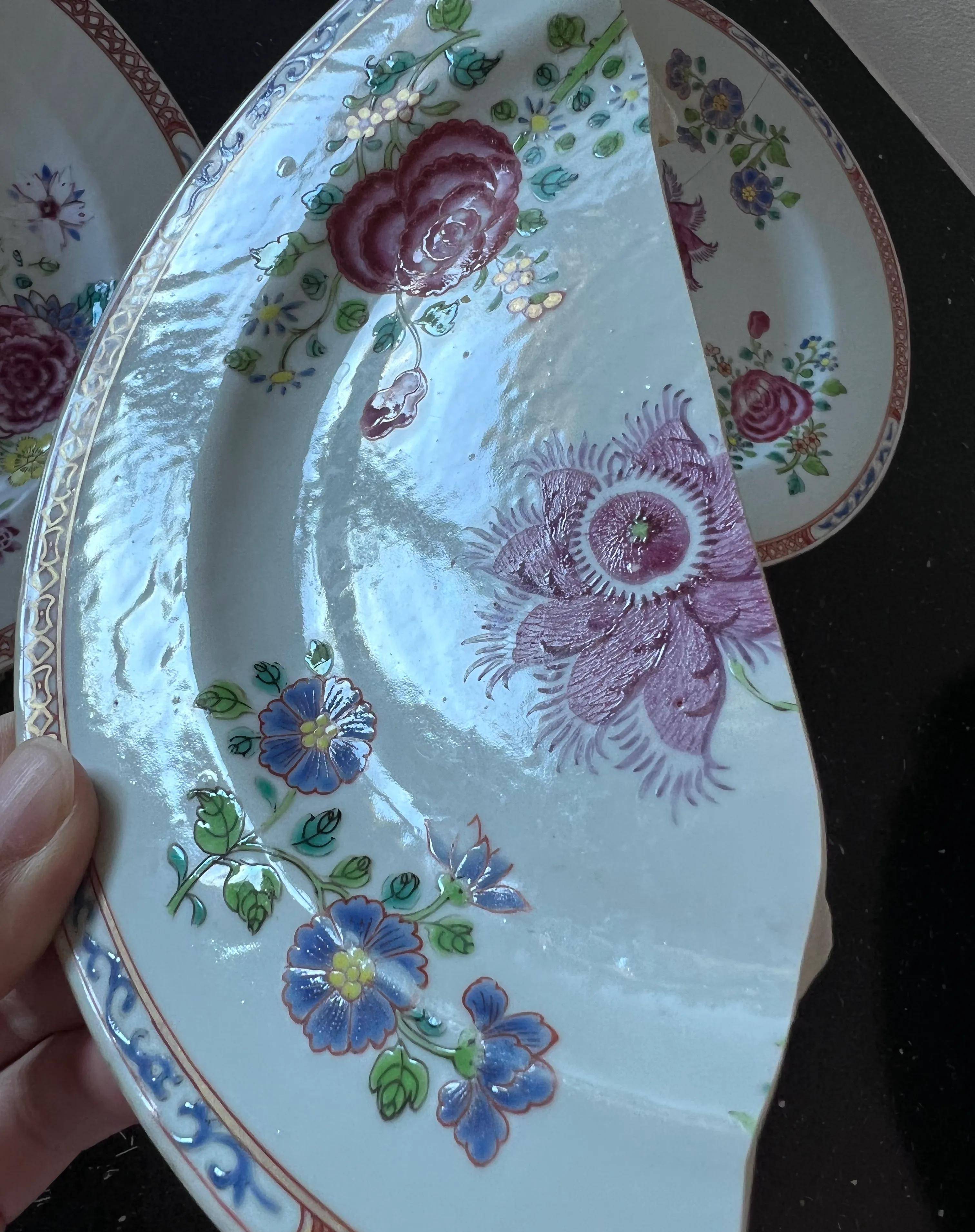 浅谈从几个被砸的乾隆外销瓷盘得来的启示_盘子_东西_故事